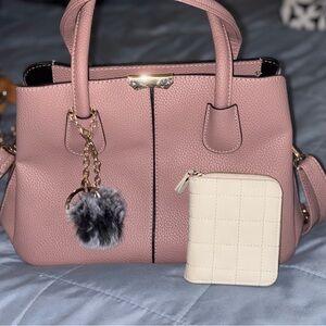 Elegant Pink Handbag with Charm